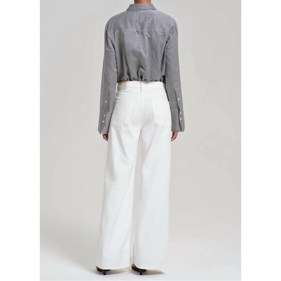 Citizens Of Humanity White Wide Leg Jeans - Picture 2 of 8